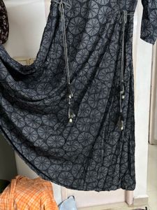 Ink Black Anarkali flare kurta gown