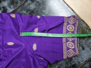 Violet Vintage Saree With Stiched Blouse