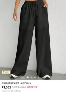 Pocket Wide Leg Pants