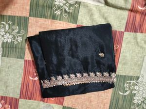 Black &amp; Gold Embroidered Pakistani Suit