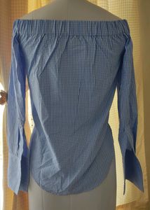 Off-the-Shoulder Gingham Top