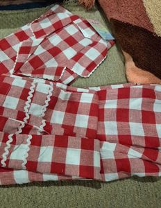 Pinteresty Red Checkered Pajama Set