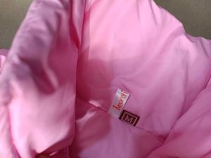 Trendy Pink Puffer Vest, M Size