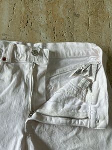 Denim White Shorts