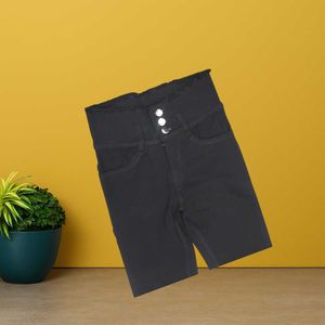 Women black bootcut jeans size 24 (O-63)