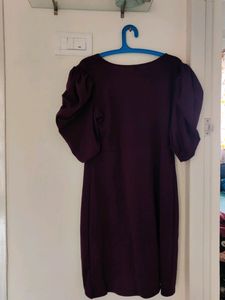 Dark Purple Flared Dress