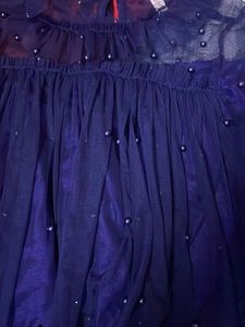 Blue Pearl Party Wear Top