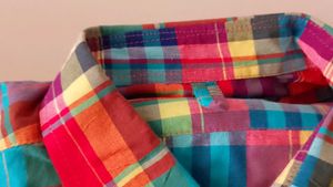 Colorful Plaid Button-Down Shirt