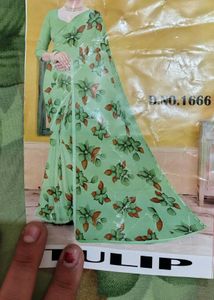 Floral Print Saree