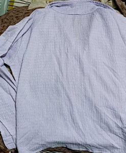 Lavender Button-Down Top