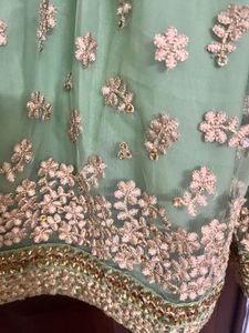 Green Embroidered Dress