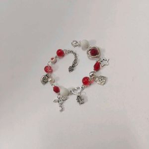 Beaded y2k Charm Bracelets - Set of 2