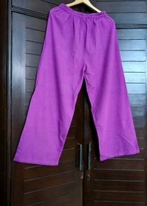 Women Cotton Purple Kurta Set