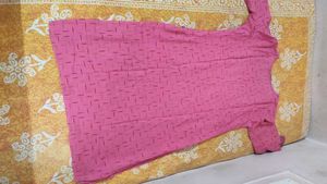 Pink Embroidered Kurta