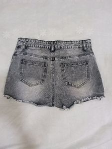 SHEIN Grey Faded Denim shorts
