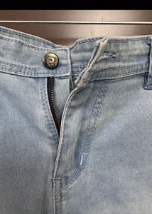 Faded Knee Slit Jeans