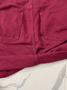 Maroon High Waisted Jeans