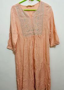 Anarkali Peach Kurta