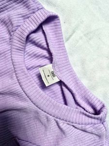 Lavender Ruffle Sleeve Top