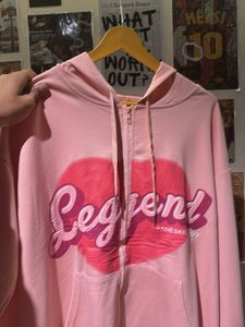 Pink 'Legend' Zip-Up Hoodie