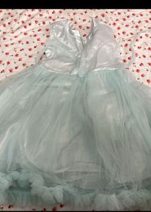 Sky Blue Frock For Kids