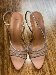Zara Heels with Rhinestones
