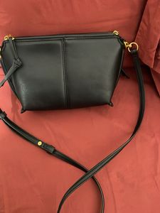 Black Leather Crossbody Bag