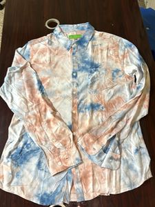 FOMO Brand New Tie-Dye Button-Down Shirt
