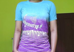 Never-Worn Slim Fit Ombre T-Shirt – Blue &amp; Purple