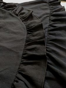 Black Shirt Skirt Frilled