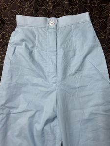 Custom made pure cotton light blue pants