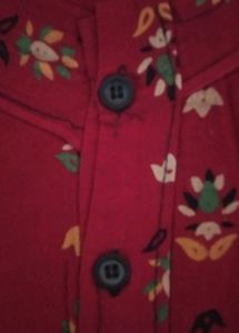 New Red Floral Print Cotton Nighty