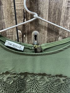 Olive Net Top