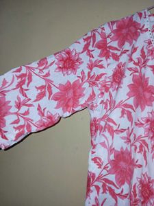 Floral Print Short Kurti