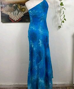 Blue Floral Maxi Dress