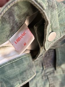 Urbanic Wash Print Green and Grey Denim Jeans