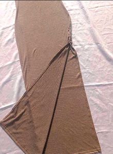 Brand New (Newme) Solid Slit Ribbed Dress