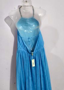 Blue Halter Dress