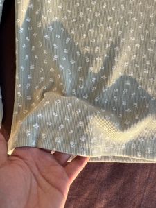 H&amp;M Fitted Sage green Floral Top/Size-S