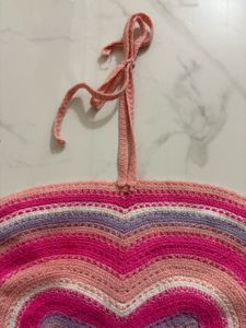 Crochet Heart Halter Top