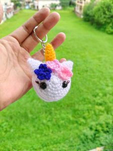 Unicorn Crochet Keychain