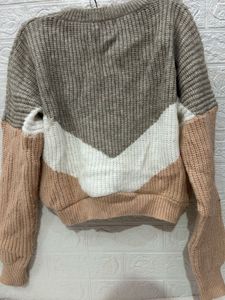 Color Block Knit Sweater