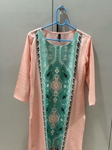 Peach Tunic with Geometric Print