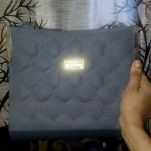 Gray Quilted Bag