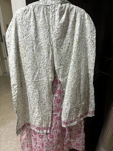 Cotton Kurta + Plazoo Set