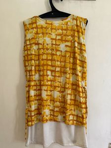Cute Yellow Graphic Tank Top