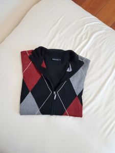 🇦🇮Men Zipper Front Open Full Sleeves Sweater