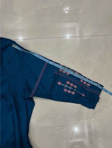 Blue Embroidery Kurta - XXL Max