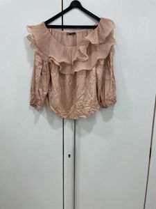 🌸ZARA Premium Ruffle Dream!|Whisper Bloom Blouse✨