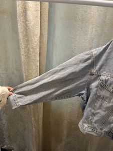 Denim Jacket with Smiley Details